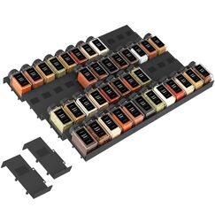 Famhap Gewürz Organizer Schublade, 48 Stück Patchworkable Gewürzregal Schublade, Küchen Organizer schublade für Gewürzgläser, Spice Rack Schublade für Gewürze Aufbewahrung