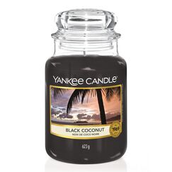 Yankee Candle Duftkerze im Glas (groß) | Black Coconut | Kerze mit langer Brenndauer bis zu 150 Stunden | Perfekte Geschenke für Frauen