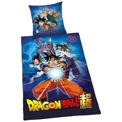 Herding DRAGONBALL SUPER Bettwäsche-Set, Bettbezug 135 x 200cm, Kopfkissenbezug 80 x 80cm, Baumwolle/Renforcé