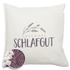 Herbalind Lavendelkissen zum Schlafen Schlafgut Schlafkissen mit Füllung - mit Lavendel ohne Chemie - Bezug 100% Baumwolle 20x20 cm, Kräuterkissen, Duftkissen, Deko Kissen - Geschenk für Frauen