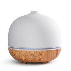 JESMAY Aroma Diffuser Keramik 500ml Premium Ultraschall Luftbefeuchter Diffusor für Ätherische Öle Timer-Einstellung & 10-Farben-LED BPA-Frei Diffuser Weiß für Schlafzimmer Wohnzimmer Büro Yoga