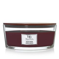 WoodWick Ellipse Duftkerze | Black Cherry | mit knisterndem Docht | Brenndauer: Bis zu 50 Stunden