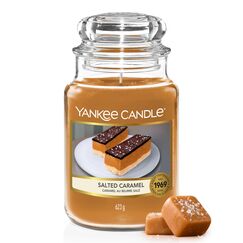 Yankee Candle Duftkerze im Glas (groß) | Salted Caramel | Kerze mit langer Brenndauer bis zu 150 Stunden | Perfekte Geschenke für Frauen