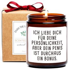 Valentinstag Lustiges Geschenk für Freund, Ehemann, Ich Liebe Dich für Deine Persönlichkeit, Duftkerze, Einzigartiges Unhöfliches Geburtstags-, Jahrestags-, Valentinstagsgeschenk für ihn