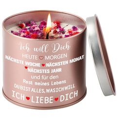 PRSTENLY Hochzeitstag Geschenke für Frauen, 9OZ Lavendel Kerze, Ich Liebe Dich Geschenk für Partner Mein Frau Ehefrau Freundin Lieblingsmensch zum Jahrestag Valentinstag Weihnachten
