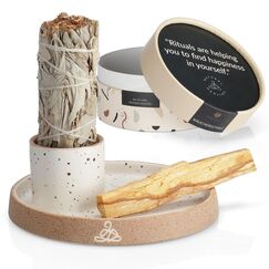 [HOCHWERTIGE] Räucherschale für jedes Räucherwerk, Räucherstäbchen, Palo Santo, Weißer Salbei I Räucherschale I PALO Santo UND Salbei SIND Nicht ENTHALTEN