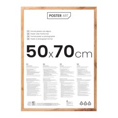 POSTER ART Bilderrahmen 50x70 cm Wotan Eiche - Fotorahmen zum Aufhängen aus MDF und Acrylglas - California Wand Rahmen Moderner