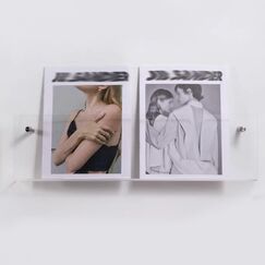 Zeitungsständer Zeitschriftenregal Acryl-Magazin-Wandregal, Klarer Prospekthalter Ständer Wandhalterung Literatur Katalog Bücherregal Blau Grün Orange, Breite 60 80 100 120 Cm ( Color : 1 pack Clear ,