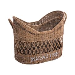 Zeitschriftenhalter Magazine Rattan Zeitung Zeitungskorb (Magazine)