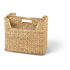 Adam Schmidt Korbwaren Zeitungsständer, Zeitungskorb, aus Wasserhyazinthe, rechteckig, Maße 400 x 200 x 230 mm, natur