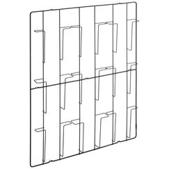 PUHLMANN Capventure - Prospektehalter, Magazine-Wandhalter, mit 9 Fächer, aus Stahl