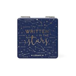 Legami - Spiegel mit Vergrößerungsspiegel, ohne Verzerrung, ideal für Handtasche und Reisen, 6 x 6 cm, Sternmotiv