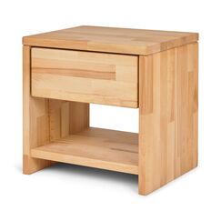 Betten-ABC Bubema Nachttisch, Buche Massivholz, montiert, Schublade, Farbe: Natur geölt
