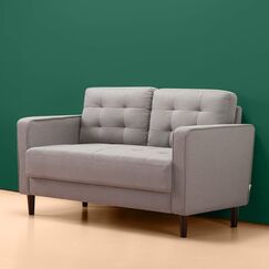 Zinus Benton Mid-Century Polster 134 cm Sofa, Steingrau Weave