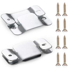 SONGTIY 4 Stück Sektionale Couch-Verbinder, Möbelverbinder, Premium-Metall-Sofa-Verbindung, mit Schrauben, geeignet für Loveseat (Silber)