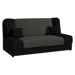 Mirjan24 Schlafsofa Jonas Style, Sofa mit Bettkasten und Schlaffunktion, Bettsofa, Schlafcouch, Microfaser, Couch vom Hersteller, Wohnlandschaft (Alova 04 + Alova 36)