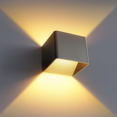 HANDSONIC LED Wandleuchte Innen - Schwarz Wandlampe innen 7W Up and Down leuchten innen Moderne LED Aluminium Wandleuchten Für Wohnzimmer, Schlafzimmer, Flur, Balkon, Treppenhaus - Warmweiß 3000K