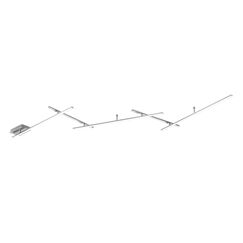 Trio Leuchten LED Deckenleuchte Indira 674610507, Metall, Nickel matt, Acryl weiß, 3 x 6 Watt & 2 x 3.5 Watt, Länge max. 245cm