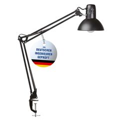 MAUL Schreibtischlampe MAULstudy | Verstellbare Klemmlampe mit Gelenkarm für Büro und Schreibtisch | Elegante Tischlampe aus Metall | Lampe exklusive LED-Leuchtmittel | Schwarz