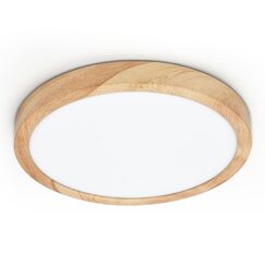 LVL LED-Deckenleuchte Holzmaserung, 18W Kleine Rund, Nordische Deckenleuchte Flach für Wohnzimmer, Schlafzimmer, Küche, Badezimmer, Balkon (18W)