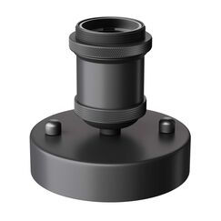 ledscom.de Deckenleuchte/Lampenfassung RETRA, schwarz matt, 1x E27 max. 60W