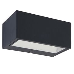 LED Außenwandleuchte GEMINI, moderne Wandlampe aus Aluminium in Anthrazit, Außenlampe,rechteckige Wandleuchte mit Up&Down-Effekt,wetterfeste Außenleuchte,4000 Kelvin (neutralweiß),700 Lumen,10,5Watt…
