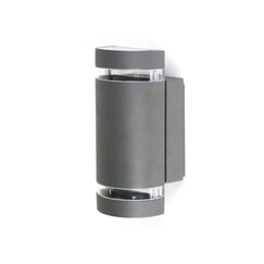 Außenwandleuchte FOCUS in Anthrazit,Wandleuchte aus Aluminium m.GU10-Fassung,max. 35W, Außenleuchte mit Up- & Down-Effekt,moderne Außenlampe, wetterfeste Wandlampe,geeignet für LED&Smart Leuchtmittel