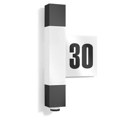 Steinel LED Wandleuchte L 630, inklusive Hausnummer, 360 Grad Sensor, 8 m Reichweite, Softlicht, Dauerlicht, UV-beständiger Kunststoff, Integriert, 8.2 W, Anthrazit, 6.5 x 21.1 x 36.4 cm
