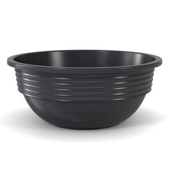 Plastard Blumenschale 32 cm Durchmesser Anthrazit Pflanzschale aus Kunststoff witterungsbeständiger Pflanztopf für Garten Balkon Terrasse runde Pflanzschale großes Pflanzgefäß ohne Löcher