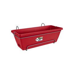Elho Barcelona Allin1 50 - Planter - Cranberry Red - Outdoor & Balcony - L 50 x W 28.6 x H 21.4 cm