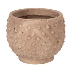 Creative Co-op Sandstein Hobnail, Used-Look Pflanztopf, 22,9 cm L x 22,9 cm B x 17,8 cm H, Beige