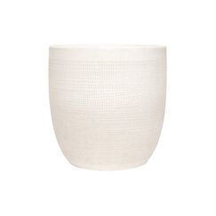 Creative Co-op Großer Pflanzgefäß aus Steingut, matt, Weiß