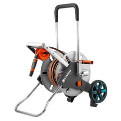 Gardena CleverRoll M Easy Metall Set: Schlauchwagen mit 60 m Kapazität, sehr standfest, stabile Schlauchführung, inkl. 25m Schlauch (18547-20)
