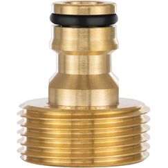 Poppstar Wasserhahn-Adapter mit 1 Zoll Außengewinde und Steckkupplung für Gartenschlauch (kompatibel mit Gardena Stecksystem)