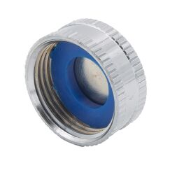 SpiceFlow Endkappe gerändelt 3/4" IG Chrom/Messing