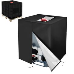 CSPone Abdeckung IBC Tank 1000L Container Cover wasserdichte UV-anit Schutzhülle Schutzplane Cover mit Reißverschluss 420D