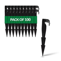 GARDENIX 100 Stück AquaPEG Gartenschlauch Anker Boden Erdspiess Befestigungsanker für Tropfschlauch Perlschlauch Steckgabel