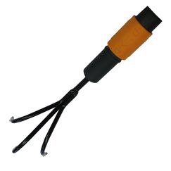 Fiskars Breite Kralle, Kleiner Rechen, Gerätekopf, Breite: 5,5 cm, Schwarz/Orange, QuikFit, 1000683