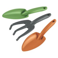 Tramontina 3-teiliges Gartenwerkzeug-Set aus Kunststoff, Handgartenkelle, Grubber, Pflanzkelle, ergonomischen Griffe