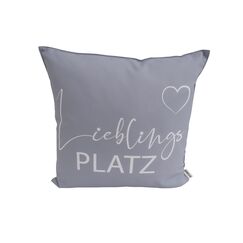 CB Home & Style Outdoor Garten Kissen Wasserabweisend Wasserfest 45 x 45 cm mit Füllung (Lieblingsplatzgrau)