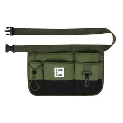 Soil and Sun Canvas Gardening Tool Belt – Comfortable and User-Friendly – Durable and Multifunctional Design (Green)