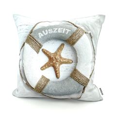 heimtexland ® Outdoorkissen Bedruckt 45x45 Garten Lounge Dekokissen Outdoor Lotus Effekt Typ742 Maritim Auszeit