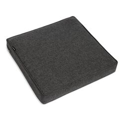 bomoe hochwertiges Outdoor Loungekissen 50x50cm – Bequemes Sitzkissen 8cm dick Polster Bezug Waschbar Gartenkissen UV-Schutz – Rattan Lounge Auflage Gartenmöbel Sitzauflage Anthrazit – ilano