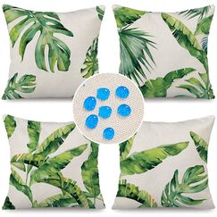 Cirzone Outdoor Kissen Wetterfest 45x45 4er Set Dekokissen, Kissenbezüge Sofakissen für Deko Wohnzimmer, Garten, Balkon