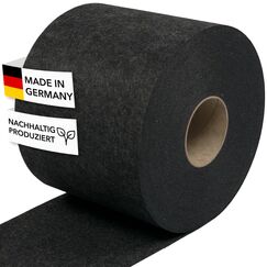 Zaundruck Melange + Design Streifen aus hochwertigen Vlies – Sichtschutz Doppelstabmattenzaun PVC frei (Milano anthrazit)