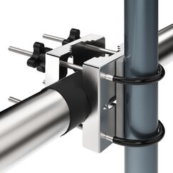 4smile Sonnenschirmhalter aus Metall, Sonnenschirm Balkon Halterung Edelstahl flexibel balkonklammer