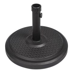paramondo Sonnenschirm Schirmständer Standard Rund, Schwarz, Aus Polymerbeton, für Maststärke bis zu Ø 50mm, inkl. Adapterhülsen