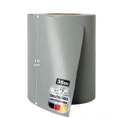 casa pura Sichtschutzstreifen PVC | Sichtschutzfolie Gartenzaun oder Balkon | inkl. 20 Befestigungsclips | für Einzel- und Doppelstabmatten geeignet | 19 cm x 35 m | einfarbig oder mit Motiv| Grau
