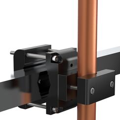 4smile Sonnenschirmhalter Balkongeländer SunnyRock - Extra-starke Aluminium Sonnenschirm Halterung Balkon - Universelle Schirmhalterung Balkongeländer ersetzt Sonnenschirmständer Balkon, Schwarz