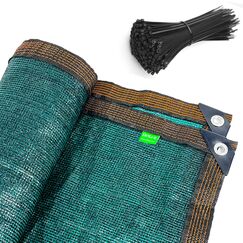 BeGrit Sichtschutz Zaunblende 2m x 5m Zaun Sichtschutz wetterfest Gartenzaun Windschutz 90% Beschattun HDPE Sonnenschutz Tennisblende Schattiernetz UV-resistent reißfest mit Löcher Kabelbinder grün